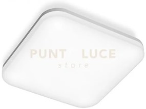 Ges833- plafoniera quadrata bianca a led 4000k 2700lm 30w ip66 33cm