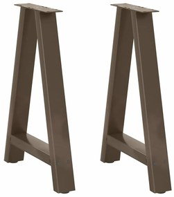 Gambe Tavolino Da Caffè A A 2 Pz 50x(72-73) Cm Acciaio /
