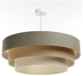 Lampadario a sospensione con filo BOHO TRINITI 1xE27/60W/230V grigio/beige/color crema