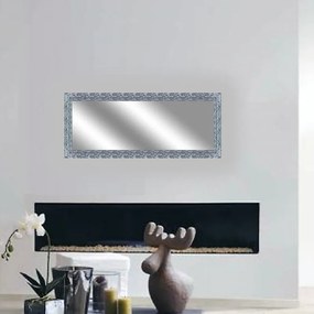 Specchio Teresa rettangolare in legno argento 58 x 148 cm