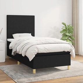Giroletto A Molle Con Materasso Nero 80x200 Cm İntessuto /