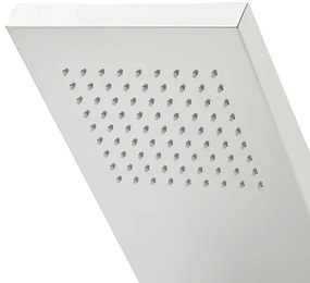 Soffione doccia a sbalzo 22x50 cm cromato in acciaio inox