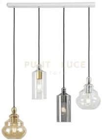 Ebe e adone lampadario a sospensione rettangolare bianca 4 luci mie...