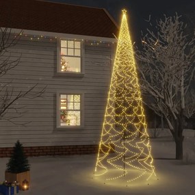 Albero di Natale con Puntale e LED di varie intensità e altezze, Bianco Caldo / 800 cm / 3000