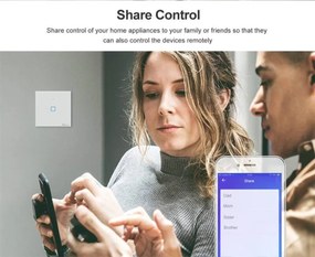 Interruttore Smart WiFi 1 tasto scatola 503 SONOFF TX Serie Colore Bianco