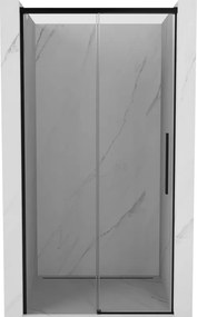 Mexen Rox porta doccia scorrevole 130 cm, trasparente, nero - 8C2-130-000-70-00