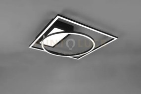 Downey plafoniera led 33w 4600lm, 2700 - 6500k nera con snodo regol...