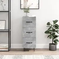 Credenza Grigio Cemento 34,5x34x90 cm in Legno Multistratocod mxl 103879