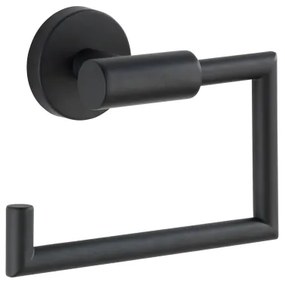 WENKO 24240100- Porta rotolo per carta igienica BOSIO BLACK 15x10,5 cm in acciaio inox/argento