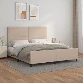 Giroletto Con Testiera Cappuccino 180x200 Cm İn Similpelle /