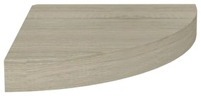 Scaffale angolare a parete rovere 25x25x3,8 cm in mdf