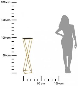 Portafiori LOFT 100x24 cm oro/nero