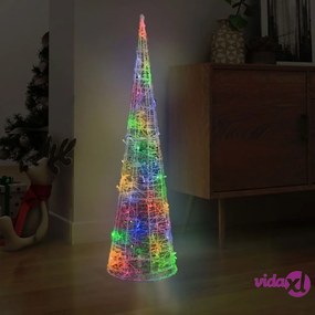 vidaXL Piramide Decorativa Cono di Luce LED Acrilico Colorato 120 cm