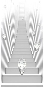 Fotomurale per porta  Photo wallpaper  White stairs and jewels I  Colore Bianco, Dimensioni e Misure 90x210