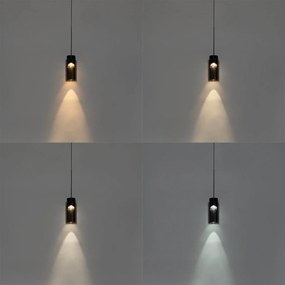 Lampada a sospensione moderna nera per sistema binario monofase con LED incluso - Magnetic Vance