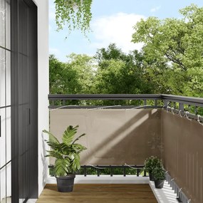 Paravento Da Balcone Tortora 75x800 Cm 100% Poliestere Oxford /