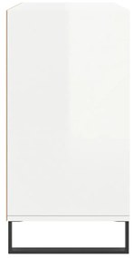Credenza bianco lucido 103,5x35x70 cm in legno multistrato