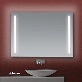 Specchio Rettangolare "Gemini" Da 70x105 Illuminato Con Barre Led Verticali