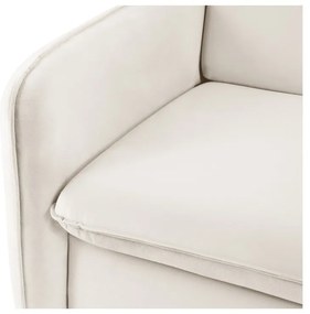 Divano letto in velluto crema 194 cm Vienna - Cosmopolitan Design