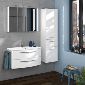 Mobile sottolavabo e lavabo Imagine per vasca centrale bianco lucido L 90 x H 48 x P 48 cm 2 cassetti
