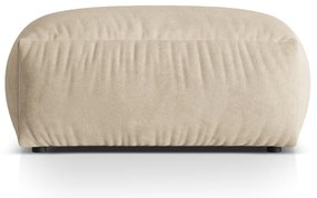 Poggiapiedi componibile beige con rivestimento in velluto Martina – Micadoni