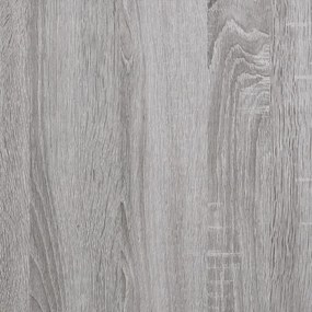 Tavolino Grigio Sonoma 180x30x75cm in Legno Multistrato e Ferro