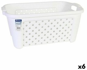 Cesto per i Panni Tontarelli 8065405/112 35 L Bianco Rettangolare 58 x 38 x 26 cm (6 Unità)