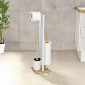 WENKO 26214100 - Set WC RIVALTA 18x70 cm marrone/bianco