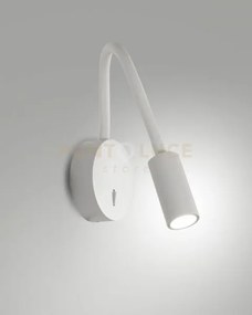 Flux applique bianco orientabile e flessibile a led 3000k 374lm 3,1w