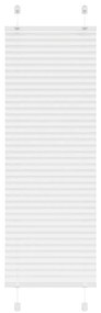Tenda Plissettata Bianca 40x150 Cm Larghezza Tessuto 39,4 Cm /