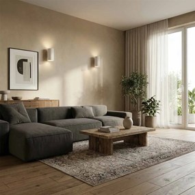 Applique da Parete 2xGU10 Cilindrica Ø120mm in Gesso Pitturabile