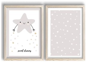 Quadri per bambini in set di 2 pezzi 38x53 cm Sweet Dreams - Wallity