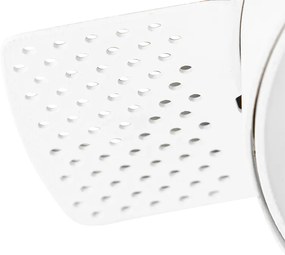 Set di 6 faretti da incasso moderni bianchi GU10 AR111 rotondi senza cornice - Oneon