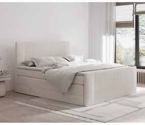 Letto boxspring beige con contenitore 180x200 cm Bergamo – Maison de Rêve