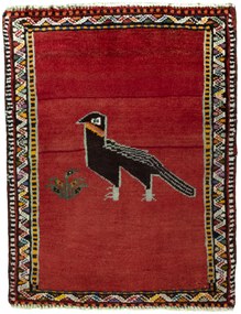 Shiraz Tappeto persiano 50x70 Rosso (Iran) Annodato A Mano