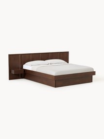 Letto in legno con comodini e testiera Nanto