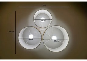 Duolla - Plafoniera ROLLER TRIO 3xE27/60W/230V bianco/oro