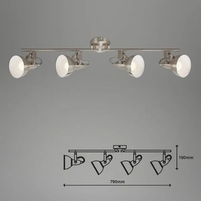 Briloner 2049-042 - Faretto 4xE14/40W/230V argento