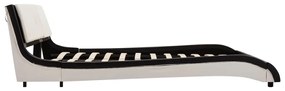 Giroletto con led nero e bianco in similpelle 180x200 cm