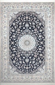 Nain Tappeto 210 x 310 Blu (Iran) Annodato A Mano