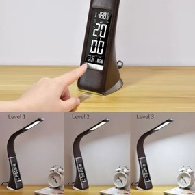 Brilagi - Lampada da tavolo dimmerabile a LED con display PELLE LED/7W/230V marrone