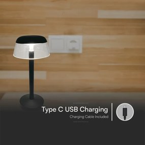 LED Lampada da tavolo touch ricaricabile e dimmerabile LED/3W/5V 3000-6000K nero