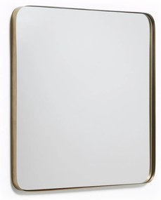 Kave Home - Specchio de parete Marco in metallo dorato 60 x 60 cm