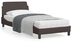 Giroletto Senza Materasso Marrone Scuro 90x200 Cm Tessuto /