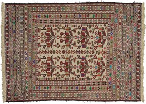 Kilim Tappeto 100 x 140 Beige (Afghanistan) Tessuto A Mano