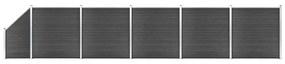 Set Pannelli Di Recinzione İn Wpc 965x(105-186) Cm Nero /