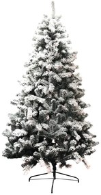 Albero di Natale artificiale innevato Wintersnow bianco H 180 cm x Ø 105 cm