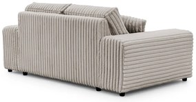 Divano grigio chiaro con rivestimento in velluto a coste 178 cm Justin – Ropez