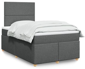 Giroletto A Molle Con Materasso Grigio Scuro 120x200 Cm Tessuto /