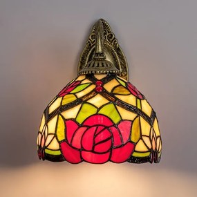 Brilagi - Lampada da parete in stile Tiffany con vetri colorati GARLAN 1xE27/40W/230V